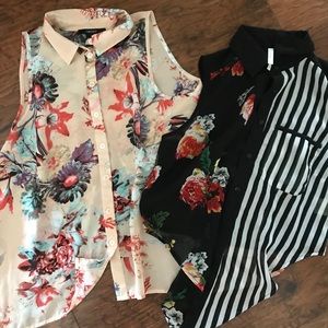 Bundle of sheer tops